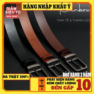 [DA THẬT CAO CẤP] Thắt lưng nam/Thắt lưng da thật nguyên tấm Rainbow 001