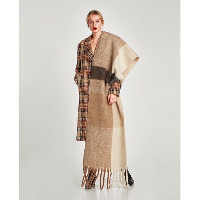 Khăn len cashmere ZR size lớn 50x200