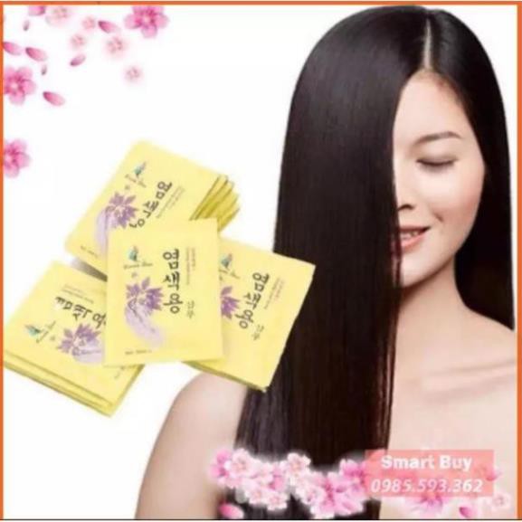 10 Gói Dầu Gội Đen Tóc Nhân Sâm GINSENG Beauty Star Hàn Quốc (Hộp 10 Gói x 30ml)