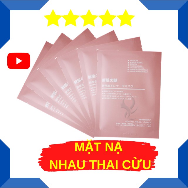 [CHÍNH HÃNG] Mặt Nạ Tế Bào Gốc Nhau Thai Cừu Cuống Rốn, Mặt Nạ Rwine Beauty Stem Cell Placenta Mask Nhật Bản