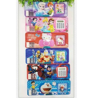 Hộp bút máy tính 😍freeship😍 hộp bút nam châm 2 ngăn có máy tính