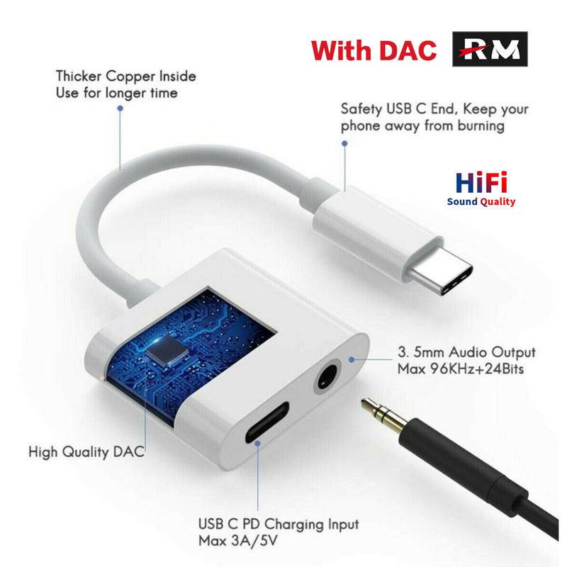 Cáp Chuyển Đổi Âm Thanh type c 2 Trong 1 Sang Cổng usb c Sang jack Cắm 3.5mm + Tai Nghe Sạc Điện Thoại