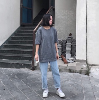 Áo thun trơn tay lỡ