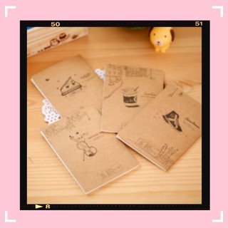 Sổ tay mini bìa cứng giấy kraft phong cách vintage