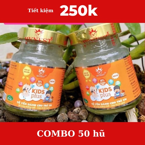 Combo 50 hũ yến cho bé Kids Plus giúp ăn ngon ngủ tốt