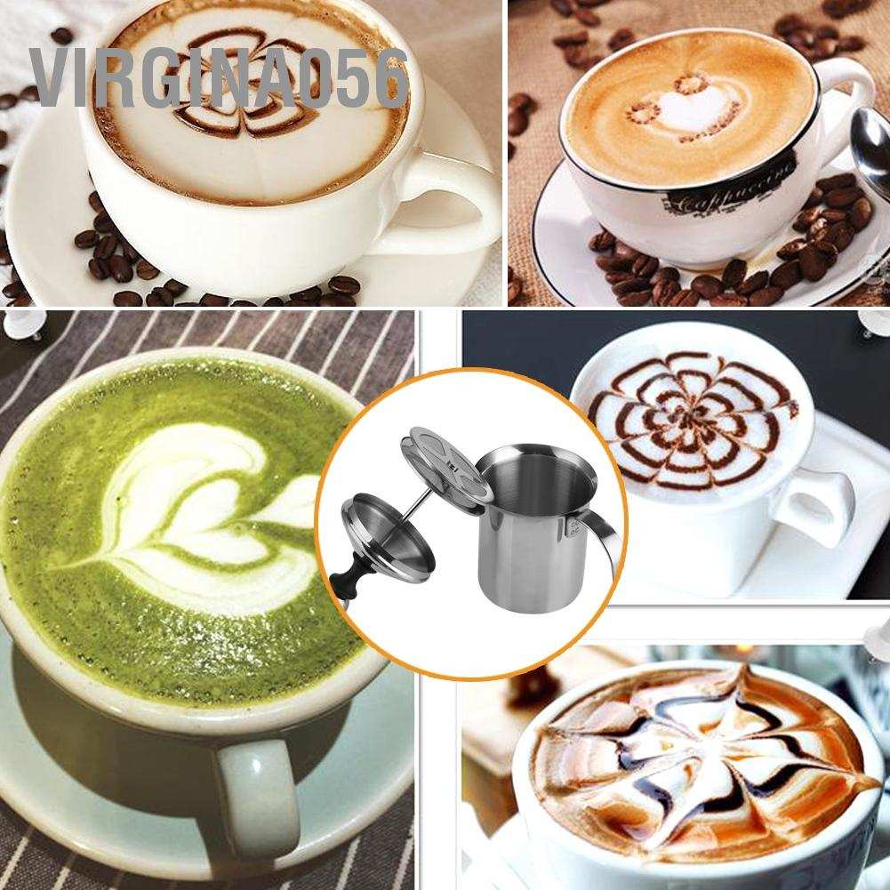 Có thể bán buôn Máy đánh bọt sữa/ trứng/ pha cà phê thủ công bằng thép không gỉ 400ml/ 800ml Hàng giao ngay