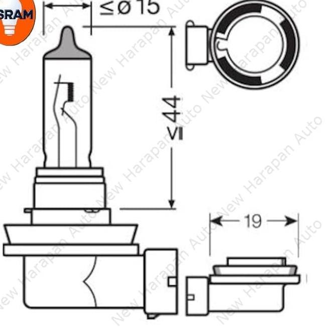 Bóng Đèn Sương Mù H11 12v-55w Phong Cách Trung Hoa