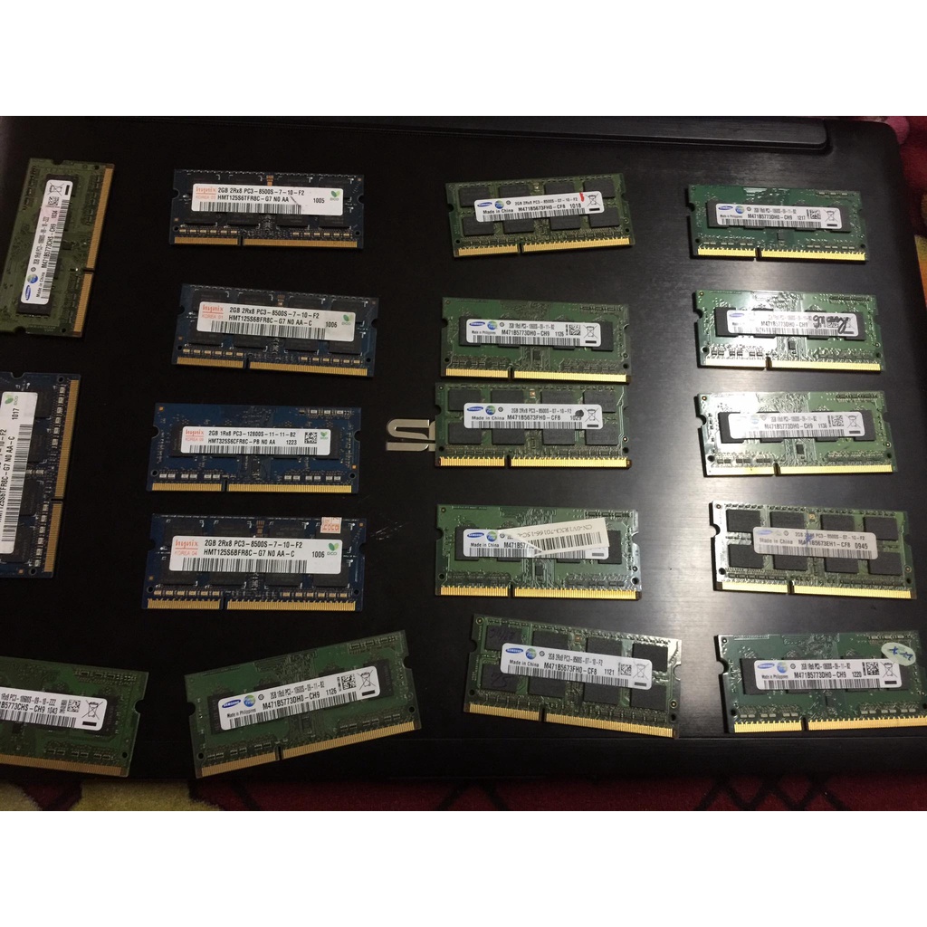 RAM Laptop 2G các loại-Ram 2G pc3 ddr3 bóc máy các hãng xịn bus 1066 1333 1600