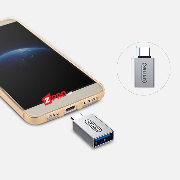 Đầu chuyển USB OTG Type-C to USB 3.0 Unitek