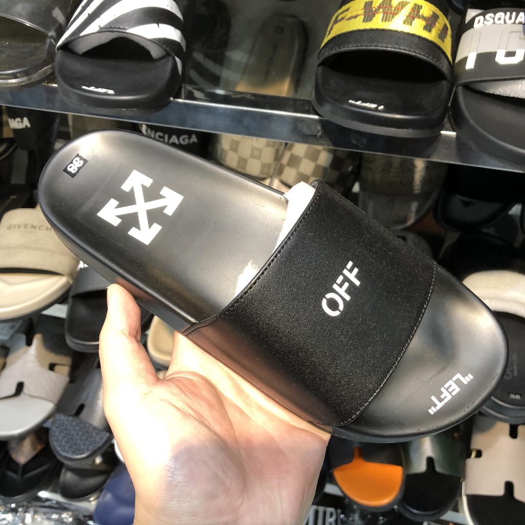 Dép quai ngang Off White, Dép lê Nam Off White, Chất liệu đế Cao su đúc, 3 mẫu BapeVN