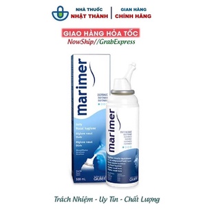 Xịt mũi Marimer 100ml - Dung dịch nước muối biển đẳng trương dạng vi phân tán - Nhà thuốc Nhật Thành