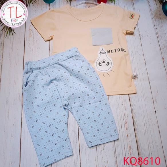 Thời Trang Trẻ Em - Bộ quần áo lửng nam nữ túi áo phối màu  – Quần Áo Bé Trai - Bộ Bé Trai - Quần Áo Bé Gái - Bộ Bé