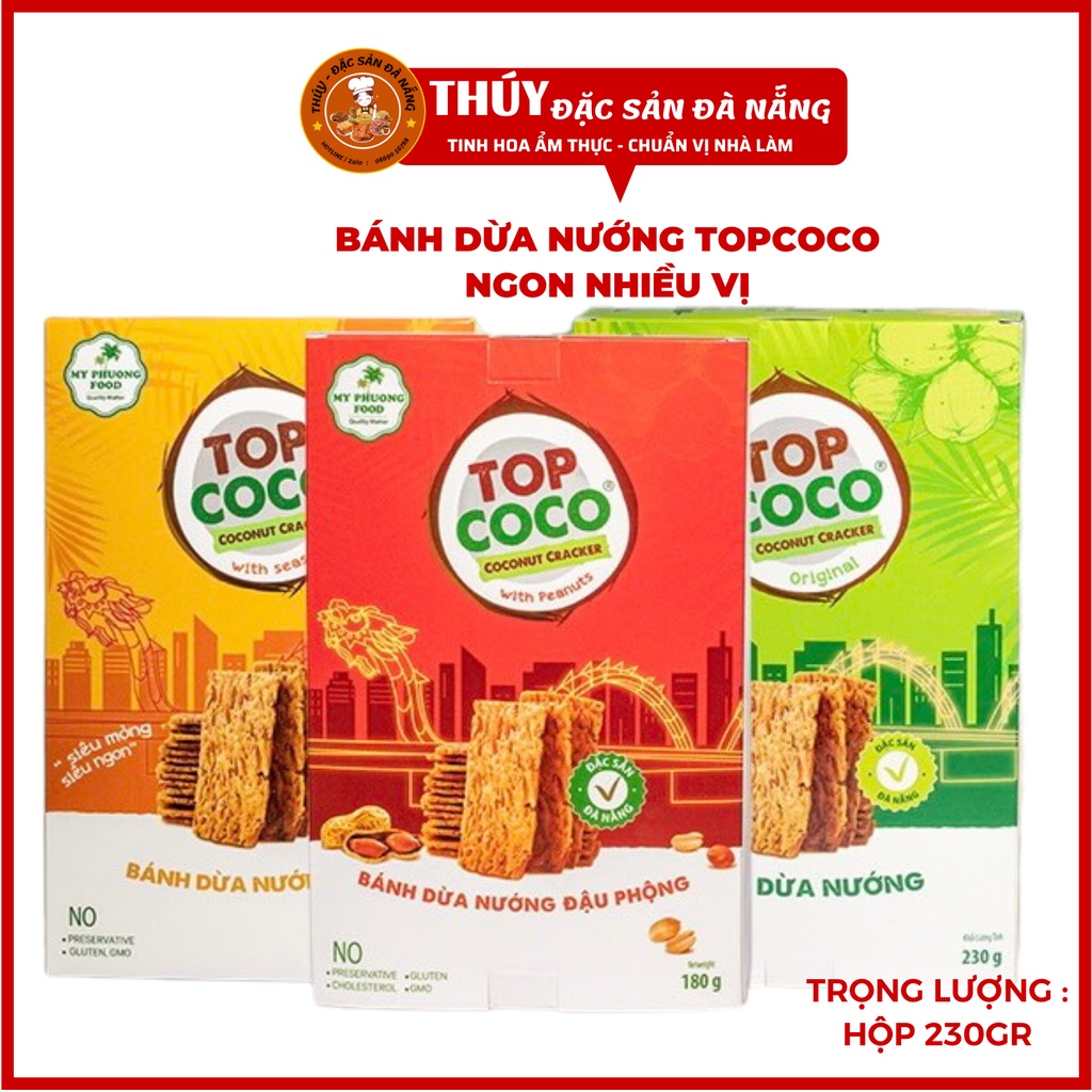 HỘP BÁNH DỪA NƯỚNG ĐÀ NẴNG - TOP COCO 230GR