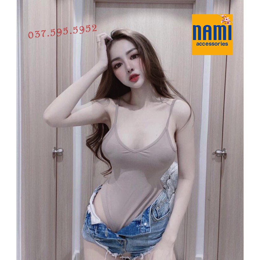 BODYSUIT HAI DÂY CỔ TIM SIÊU SEXY - QANU012