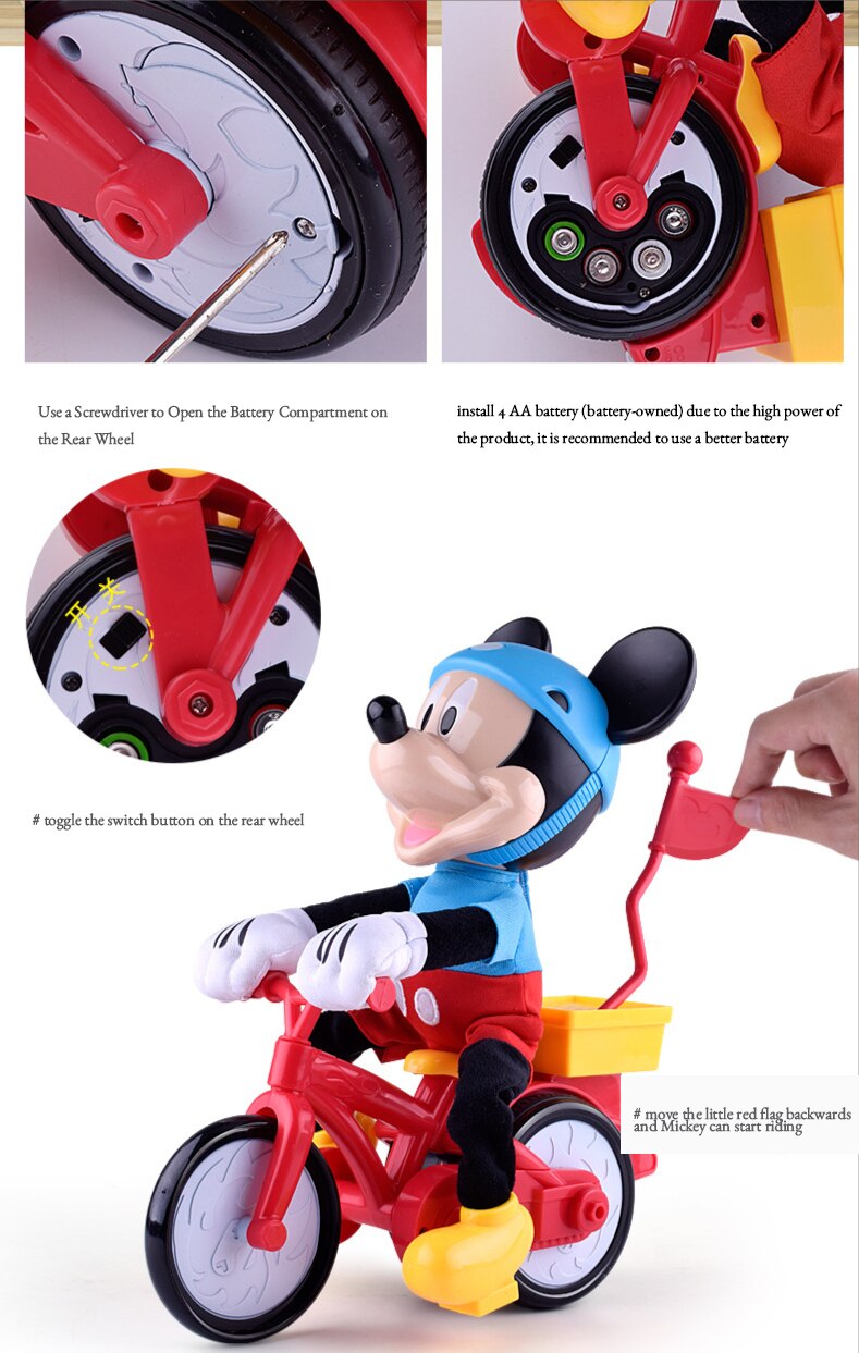 Đồ Chơi Robot Hình Xe Đạp Chuột Mickey Dễ Thương Cho Bé