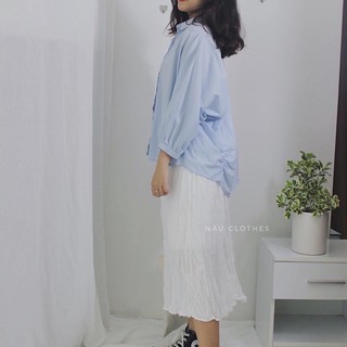 Áo sơmi oversize tay lửng