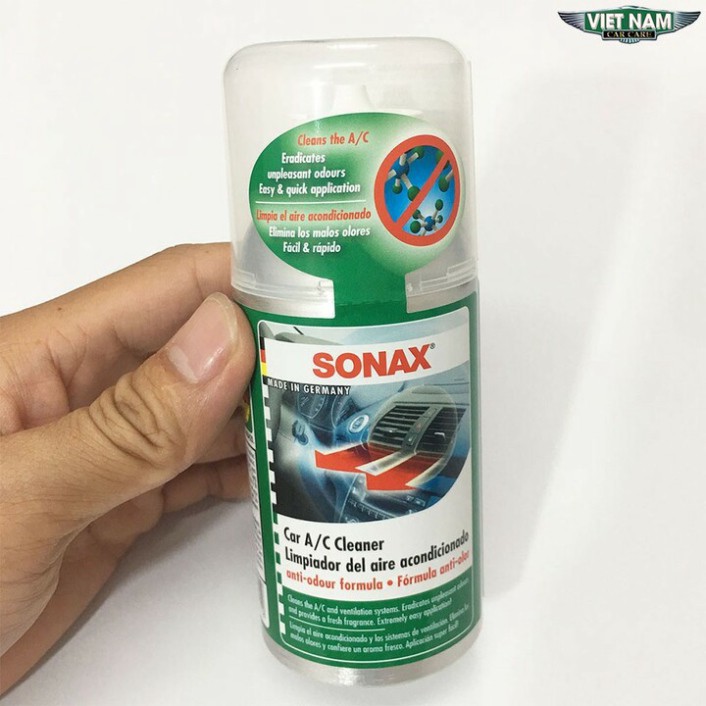 Sản Phẩm Chai khử mùi, diệt khuẩn và làm sạch điều hòa ô tô Sonax 323600 .