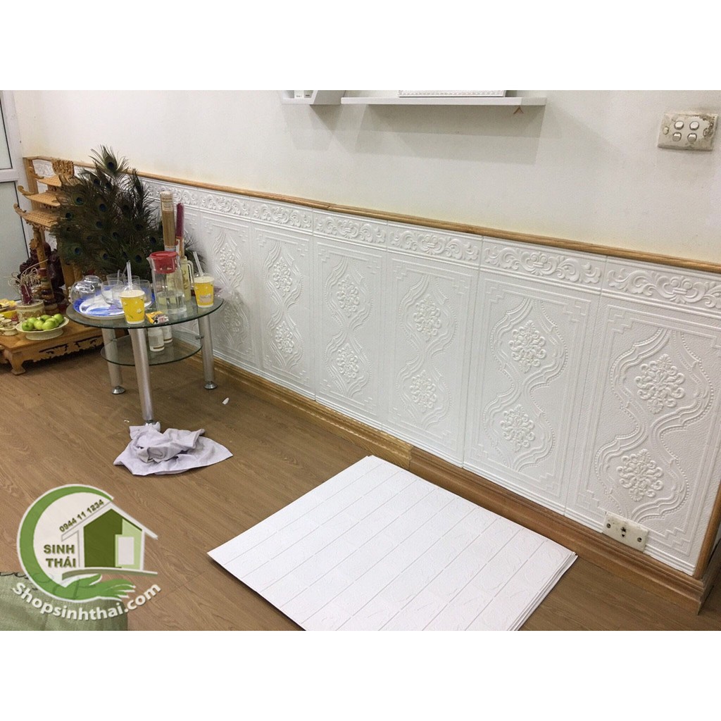 Xốp dán tường hoa văn cổ điển, xốp dán lamri chân tường
