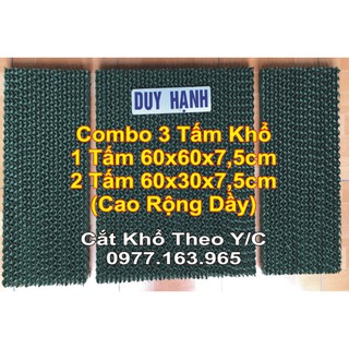 Combo Tấm Làm Mát Chống Rêu Màu Xanh 1 Tấm 60x60x7,5cm 2 tấm 60x30x7,5cm