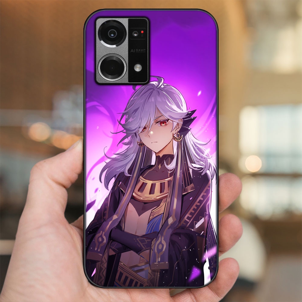 Ốp lưng Oppo Reno 7 4G viền đen in hình Cyno Genshin Impact