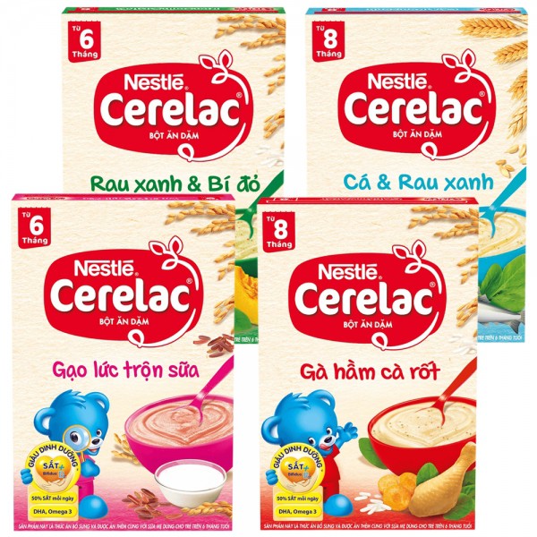 Bột ăn dặm Nestle Cerelac - Gạo lức trộn sữa (200gr)