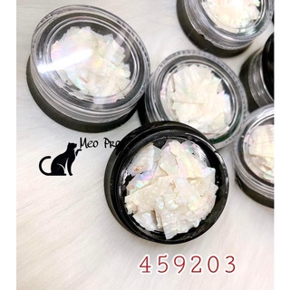 {phụ kiện nail} xà cừ trắng mỏng trang trí móng tay chân