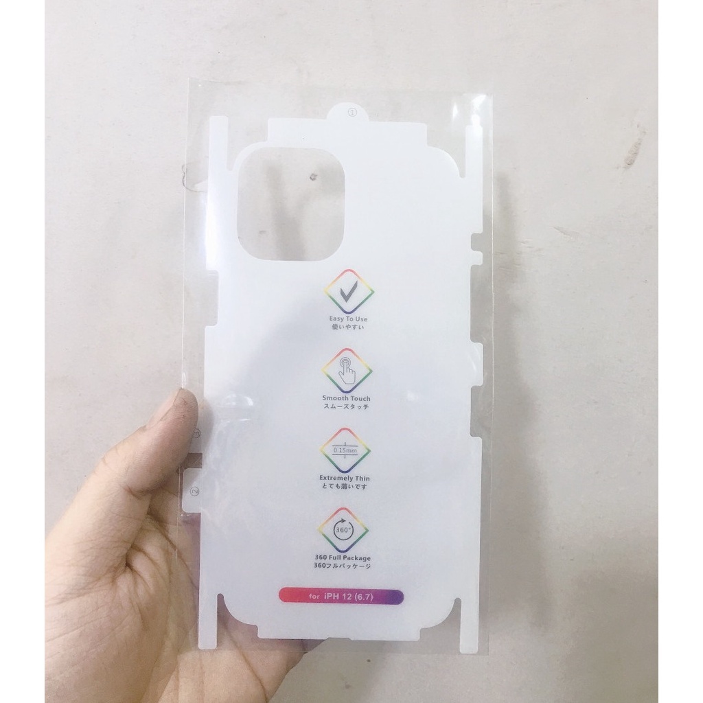 Miếng dán PPF Full Viền Mặt Sau NTC dành cho các dòng điện thoại Táo