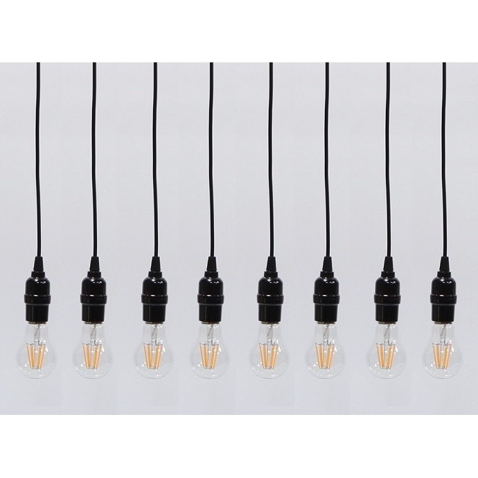 Bộ 8 dây đèn thả cổ điển Vintage bóng led Edison A60 6W