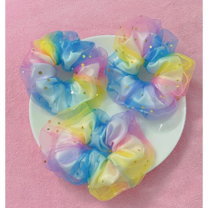 Dây buộc tóc, cột tóc Crunchies cầu vồng