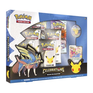Hộp thẻ bài Pokemon TCG - 25th Celebrations Zacian Deluxe Pin Collection