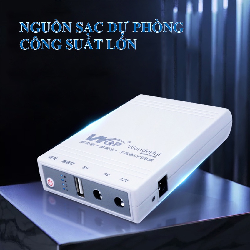 Pin sạc dự phòng lưu điện UPS 3in1 - Sạc nhanh cho smartphone, cấp điện bộ phát wifi và đầu ghi camera...