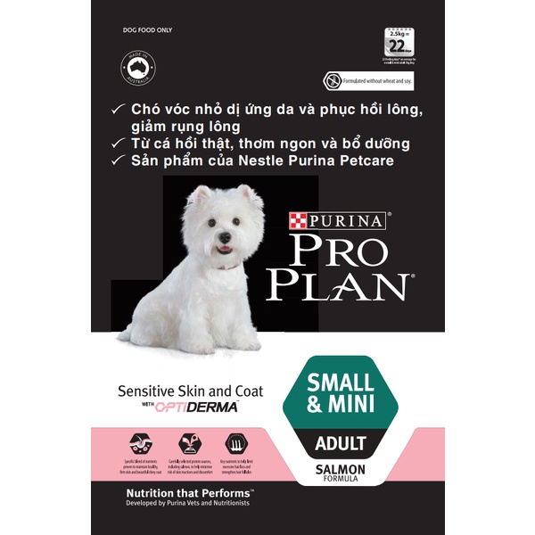 Thức ăn cho chó vị cá hồi nhập khẩu Úc PURINA PRO PLAN (dùng cho chó da nhạy cảm, dị ứng da lông)