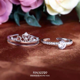 Set nhẫn vương miện 2 trong 1 (kèm ảnh thật)