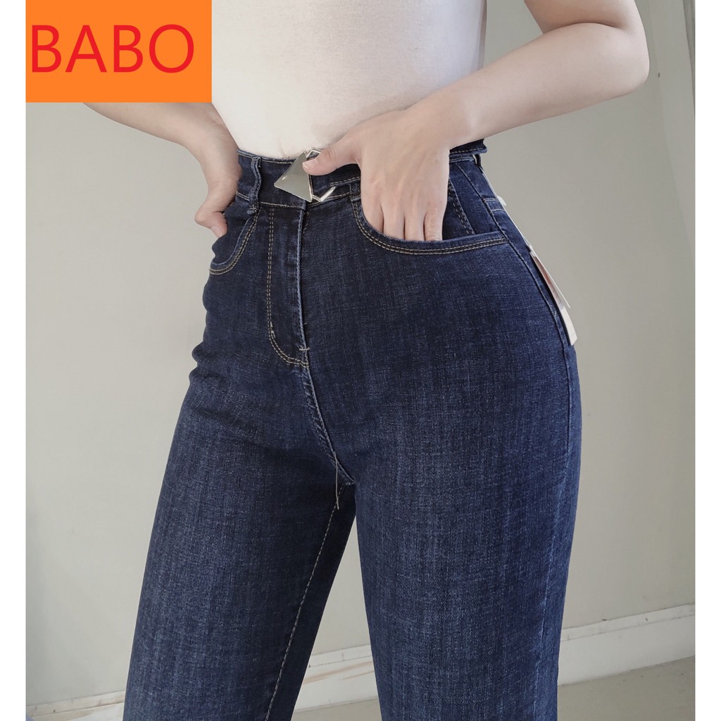 [ VIDEO XỨNG DANH ] QUẦN SKINNY JEAN NỮ LƯNG CAO KHOEN TAM GIÁC SIÊU CÁ TÍNH CAO CẤP BABO MÀU XANH ĐẬM HOT CỰC HOT