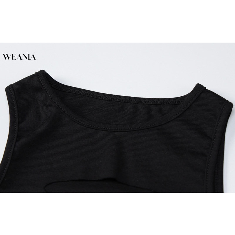 Áo Tank Top Cổ Tròn Đính Đá Lấp Lánh Thiết Kế Quyến Rũ Cho Nữ