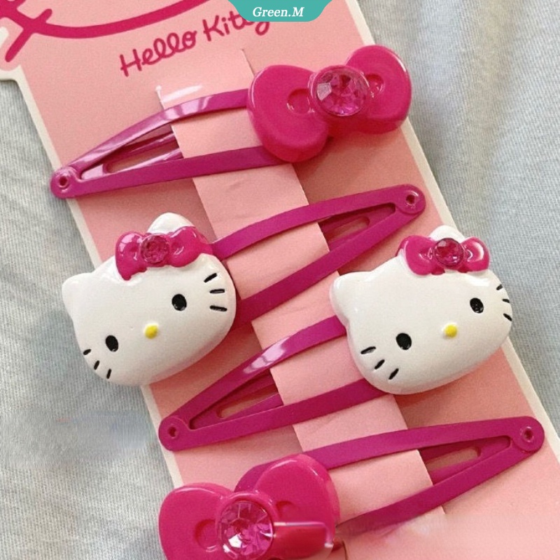 SANRIO Dây Thun Cột Tóc Nơ Mặt Trang Sức Hình Hello Kitty Dễ Thương Cho Bé [GM]