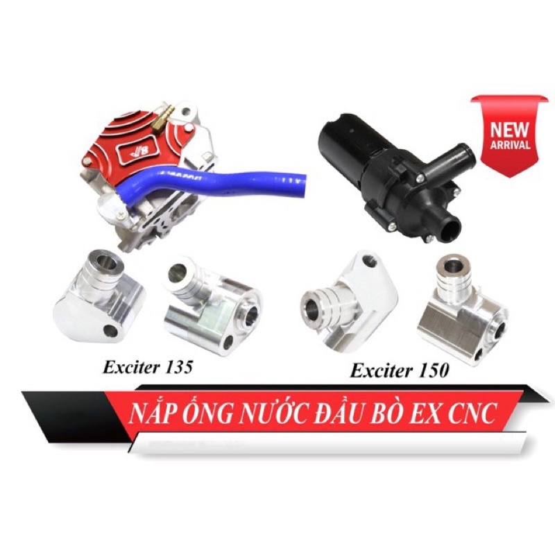 Cục nhôm CNC gắn bơm nước điện cho Ex các đời