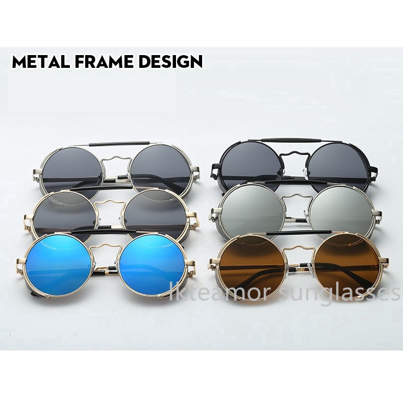 Kính mát thời trang khung tròn cổ điển cho nam &amp; nữ