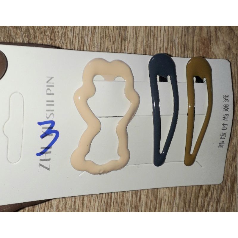 Sét 3 chiếc kẹp xẹt tóc bằng kim loại nhiều màu