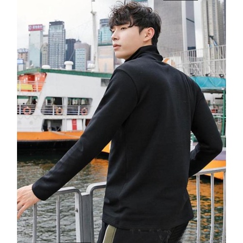 Áo thun Tay dài Cổ lọ Basic WINTER CVC - Giá sỉ Unisex