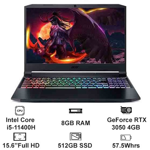 Laptop Acer Gaming Nitro 5 Eagle AN515-57-51G6 (NH.QD8SV.002) (i5 11400H/8GB Ram/512GB SSD/RTX3050 4G/15.6 inch FHD 144H | BigBuy360 - bigbuy360.vn
