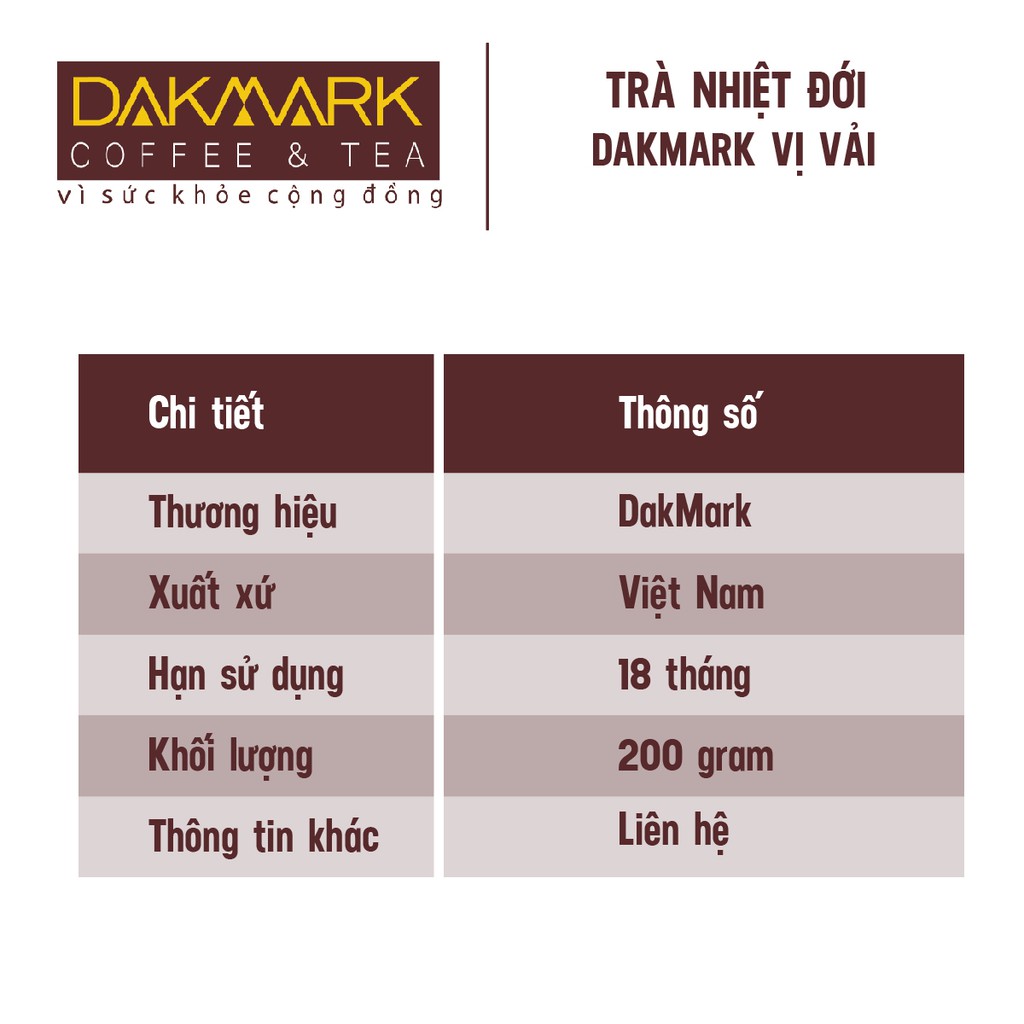Trà trái cây nhiệt đới vị vải Dakmark (10 gói x 20g) | BigBuy360 - bigbuy360.vn