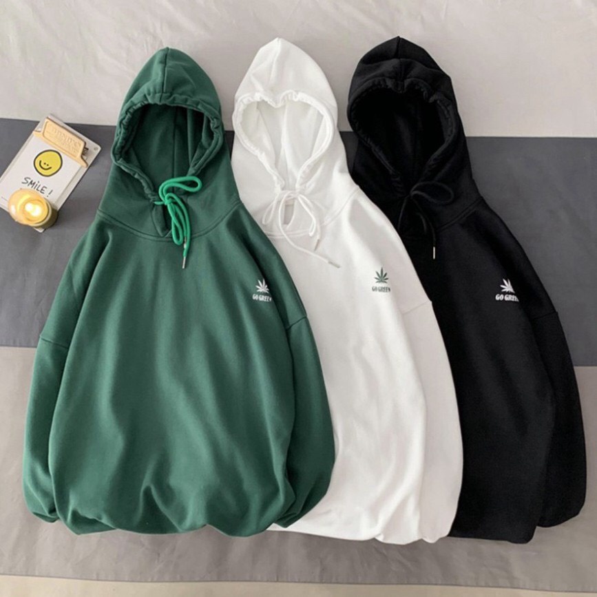 Áo Hoodie Unisex ⚡ 𝐆𝐢́𝐚 𝐇𝐮̉𝐲 𝐃𝐢𝐞̣̂𝐭 ⚡ Hoodie GO GREEN trẻ trung năng động Chất Liệu Nỉ Bông - Xuất Hàn Cao Cấp