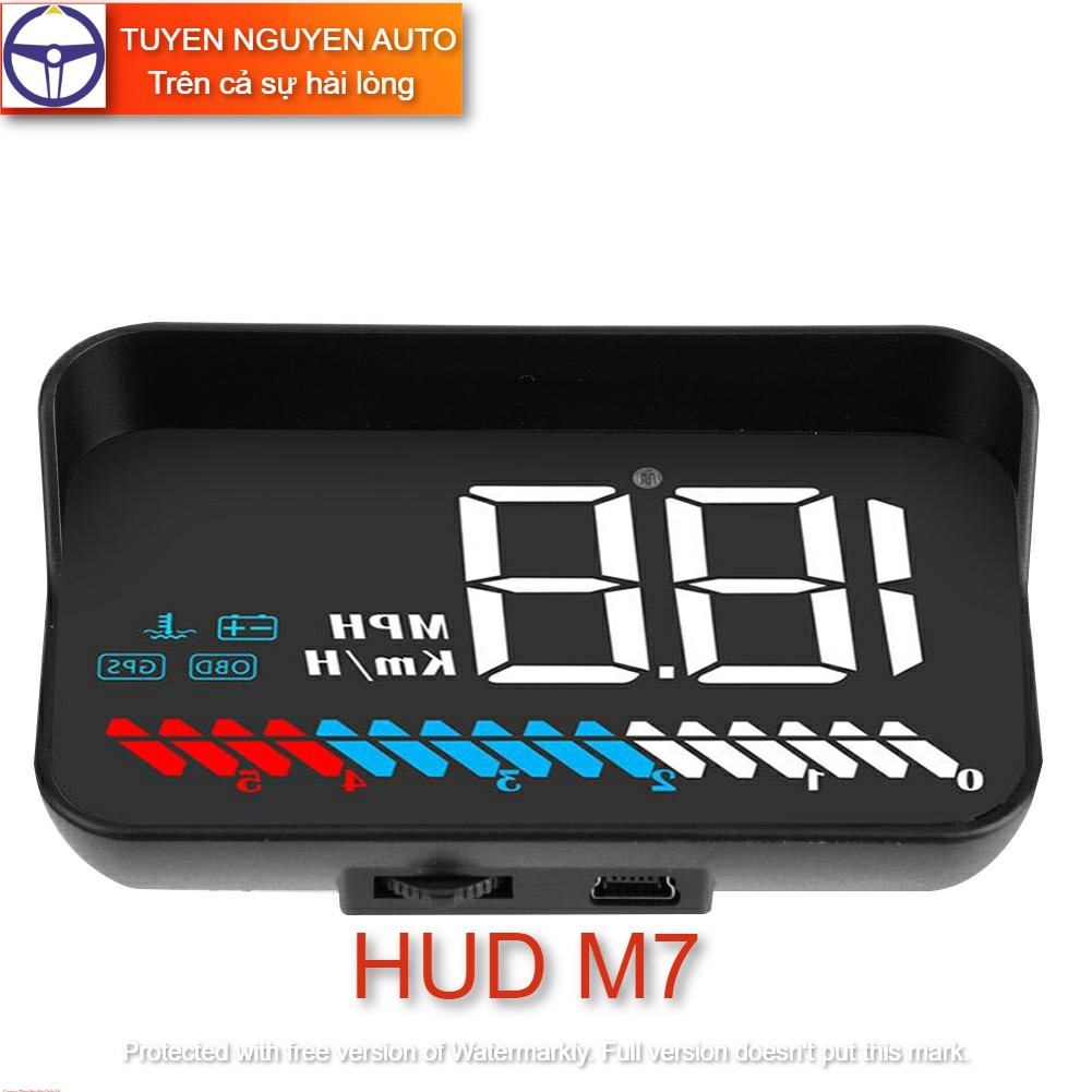 Hud M7 hiển thị tốc độ và cảnh báo tốc độ (OBD + USB) Tặng móc khóa Omuda chính hãng