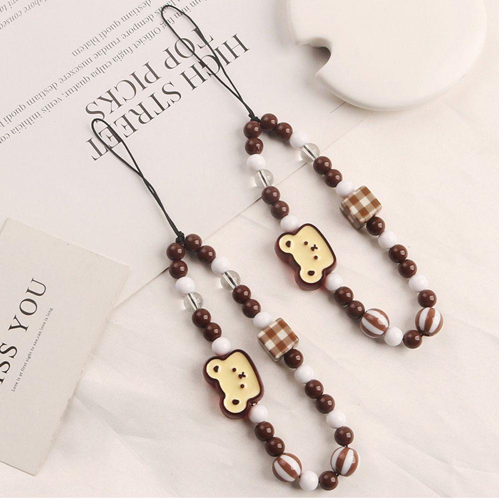 Dây Đeo Điện Thoại Ngắn Mặt Hình Gấu Hoạt Hình Dễ Thương