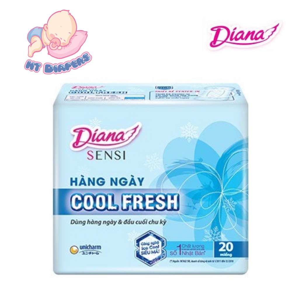 Băng Vệ Sinh Diana Hàng Ngày Sesi Cool Fresh (20 miếng/Gói)