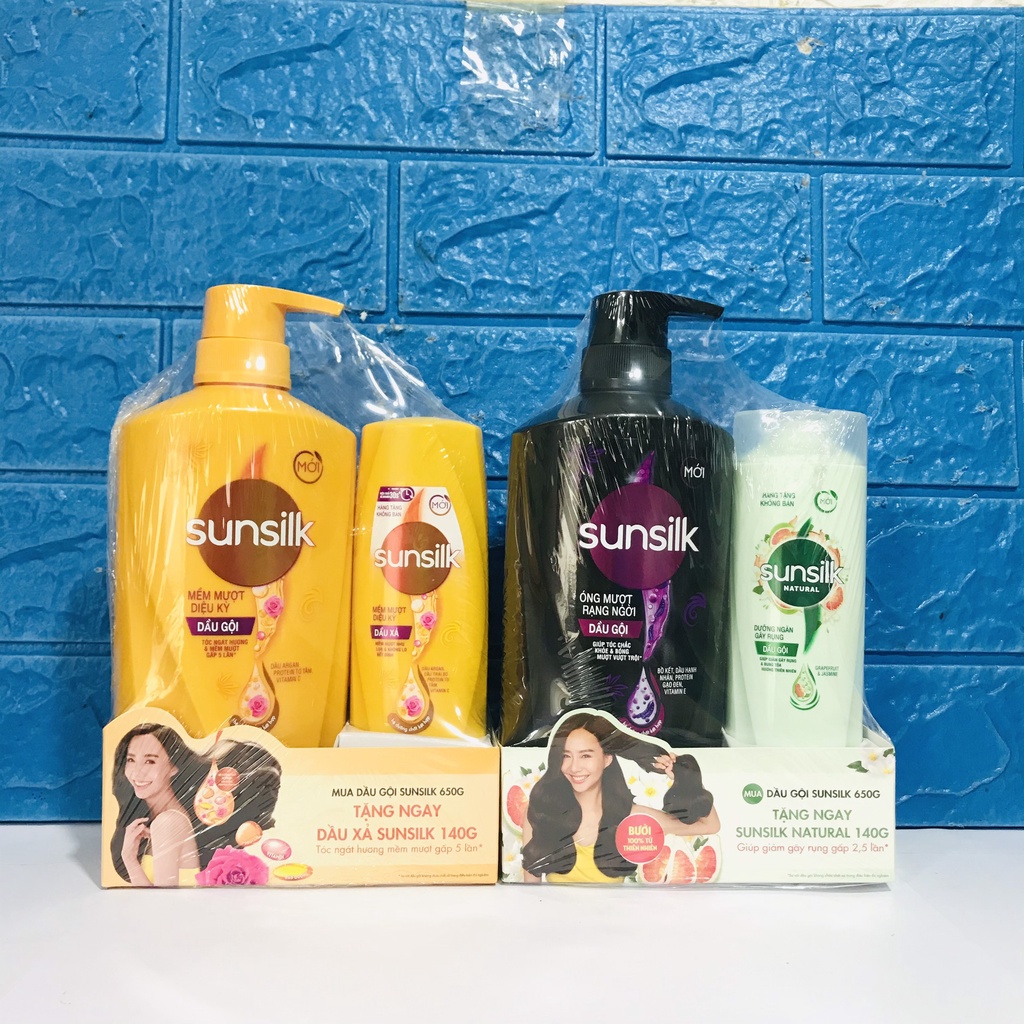 DẦU GỘI ĐẦU SUNSILK MỀM MƯỢT DIỆU KỲ 650ML có quà tặng