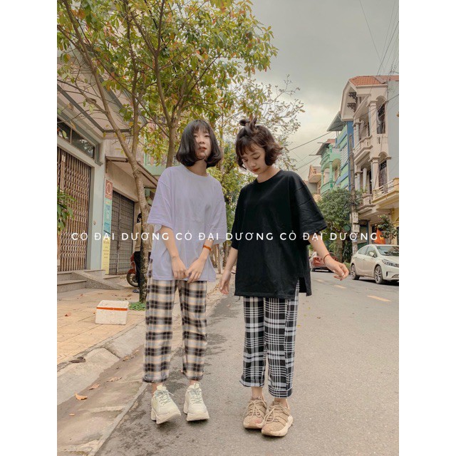 Quần kẻ karo to mẫu mới ống rộng 3 màu - Quần baggy nữ SABIN FASHION | BigBuy360 - bigbuy360.vn