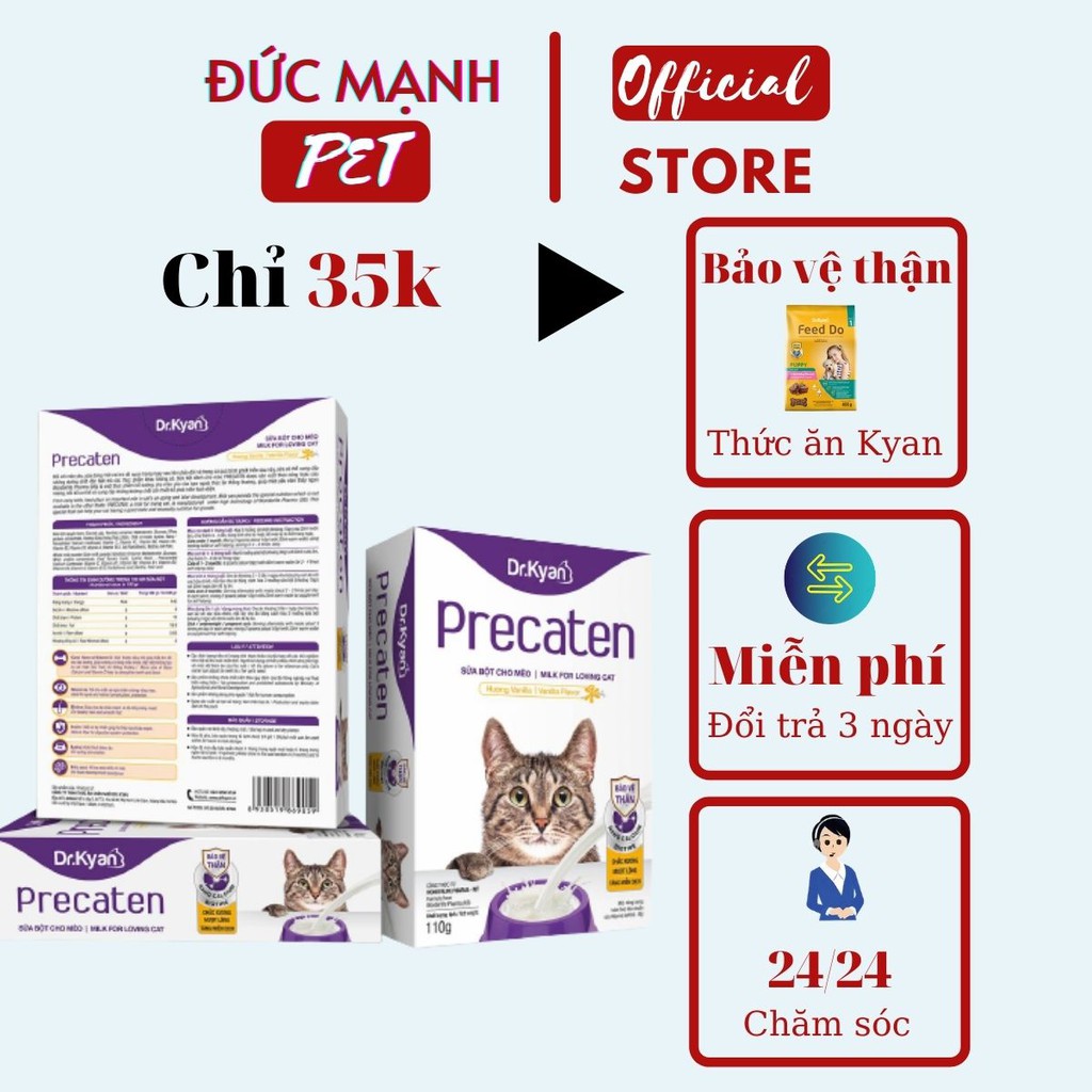 Sữa cho mèo Dr. Kyan Precaten- Sữa cho mèo sơ sinh, mèo con, mèo mẹ
