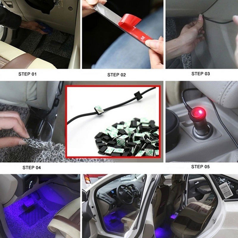 Bộ đèn led gầm ghế ô tô 12V cảm biến nhạc(22Cm-32Cm)